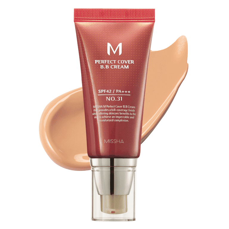 Missha M Perfect Cover BB Cream #31 Golden Beige professional product photo ready to upload to shopify