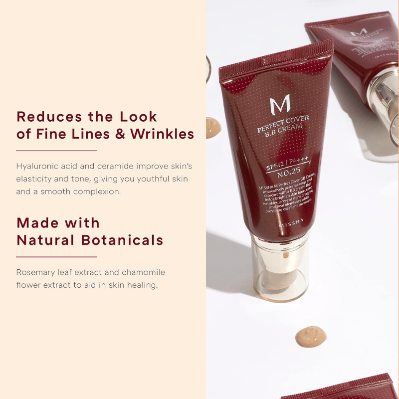 Missha M Perfect Cover BB Cream #31 Golden Beige professional product photo ready to upload to shopify