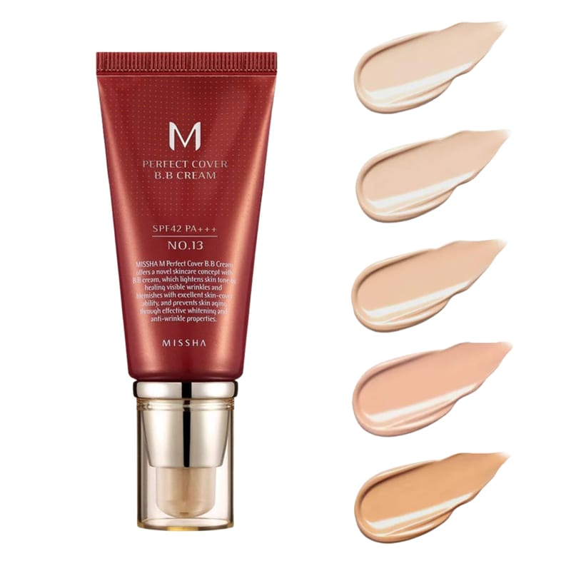 Missha M Perfect Cover BB Cream #21 Light Beige 50ml professional product photo ready to upload to shopify
