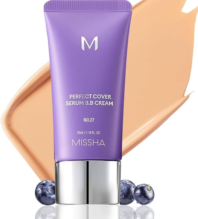 Missha M Perfect Cover Serum BB Cream #27 Honey Beige professional product photo ready to upload to shopify