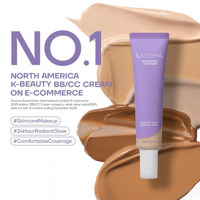 Missha M Perfect Cover Serum BB Cream #33 Tan 35ml professional product photo ready to upload to shopify