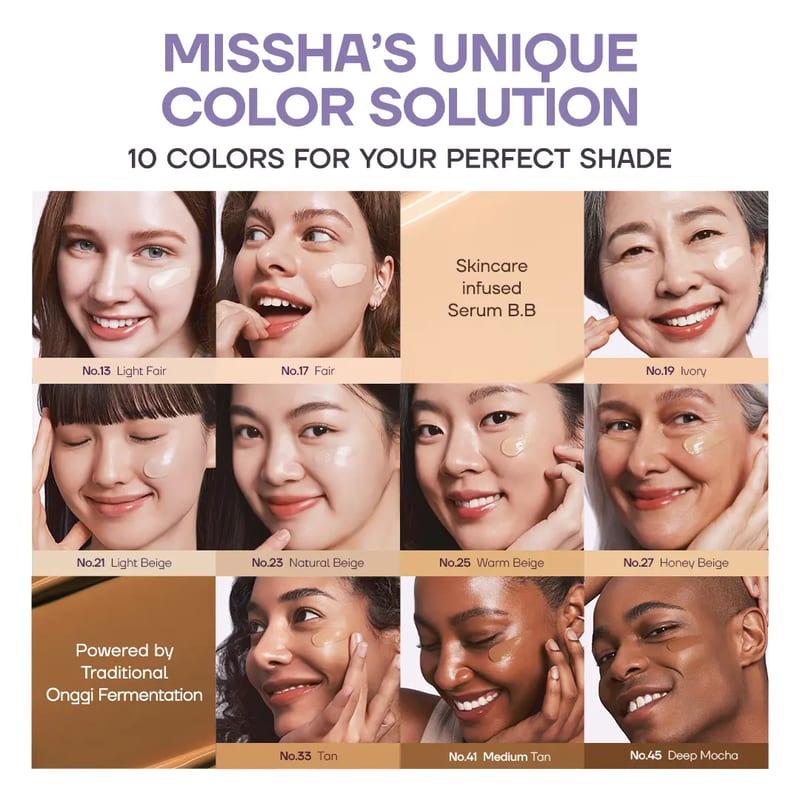 Missha M Perfect Cover Serum BB Cream #33 Tan 35ml professional product photo ready to upload to shopify