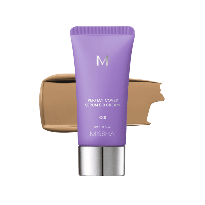 Missha M Perfect Cover Serum BB Cream #33 Tan professional product photo ready to upload to shopify