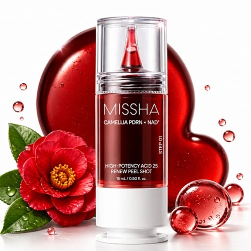 Missha PDRN NAD+ Renew Peel Shot 15ml professional product photo ready to upload to shopify