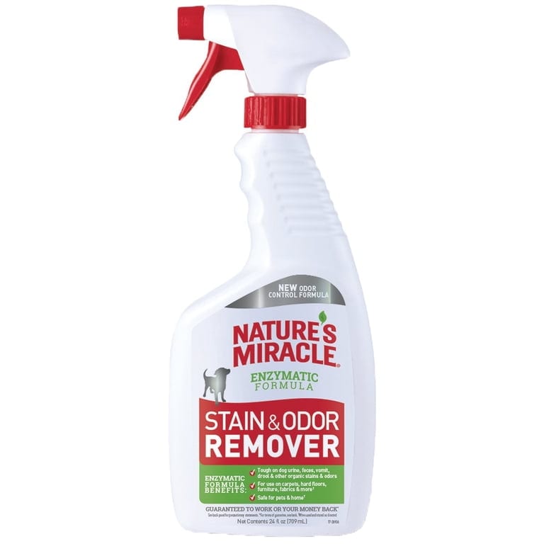 Nature's Miracle Dog Stain & Odor Remover Trigger Spray 24 oz professional product photo ready to upload to shopify