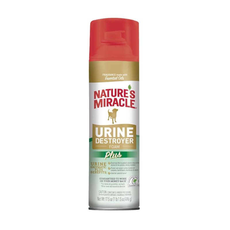 Nature's Miracle Dog Urine Destroyer Plus Foam 17.5 oz professional product photo ready to upload to shopify