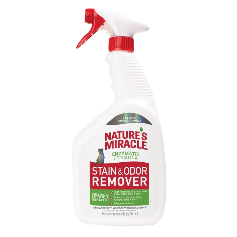 Nature's Miracle Just For Cats Stain & Odor Remover Spray 32 oz professional product photo ready to upload to shopify