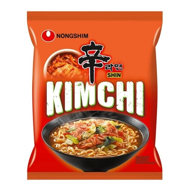Nongshim Shin Ramyun Kimchi 120g professional product photo ready to upload to shopify