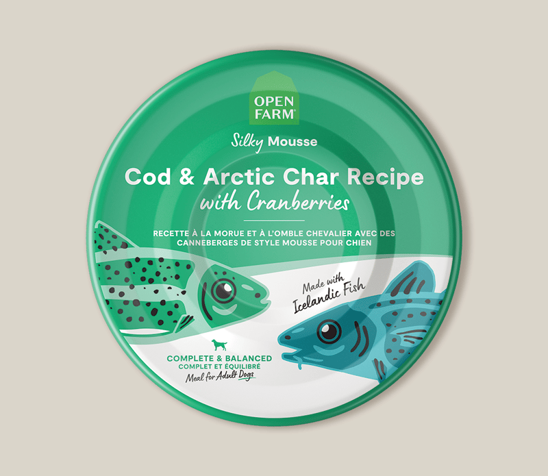 OPEN FARM Dog Cod & Arctic Char with Cranberries Silky Mousse professional product photo ready to upload to shopify