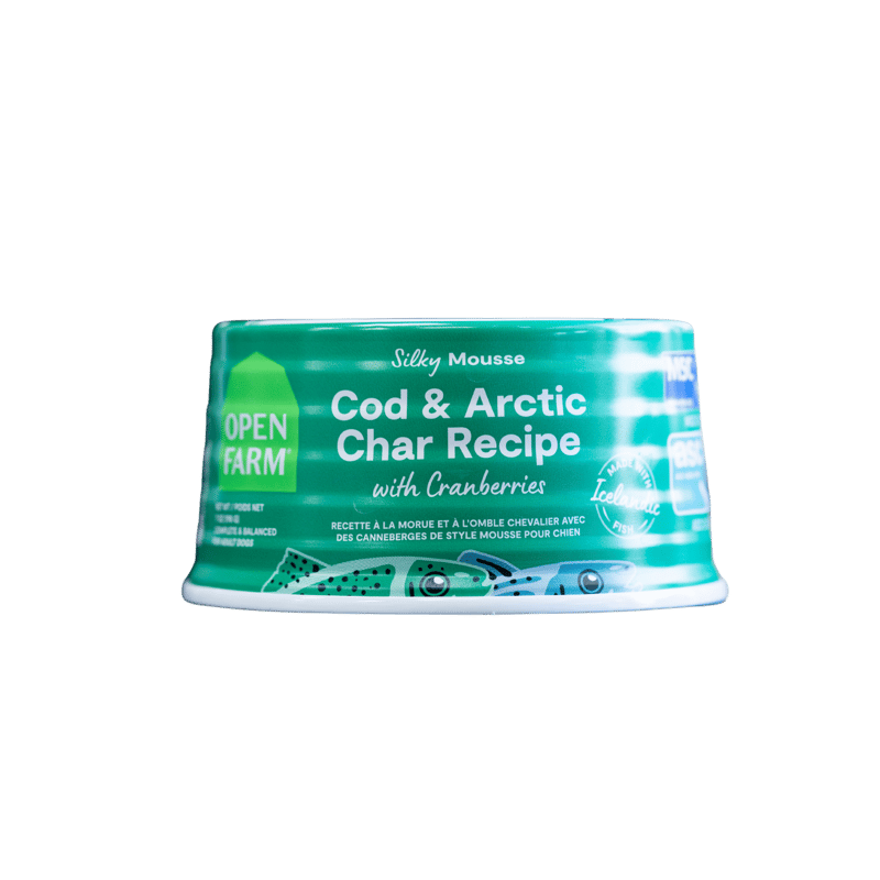 OPEN FARM Dog Cod & Arctic Char with Cranberries Silky Mousse professional product photo ready to upload to shopify