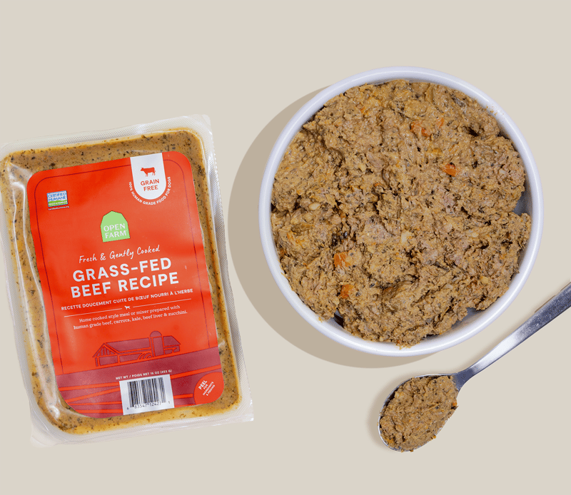OPEN FARM DOG FROZEN GENTLY COOKED BEEF 16OZ professional product photo ready to upload to shopify