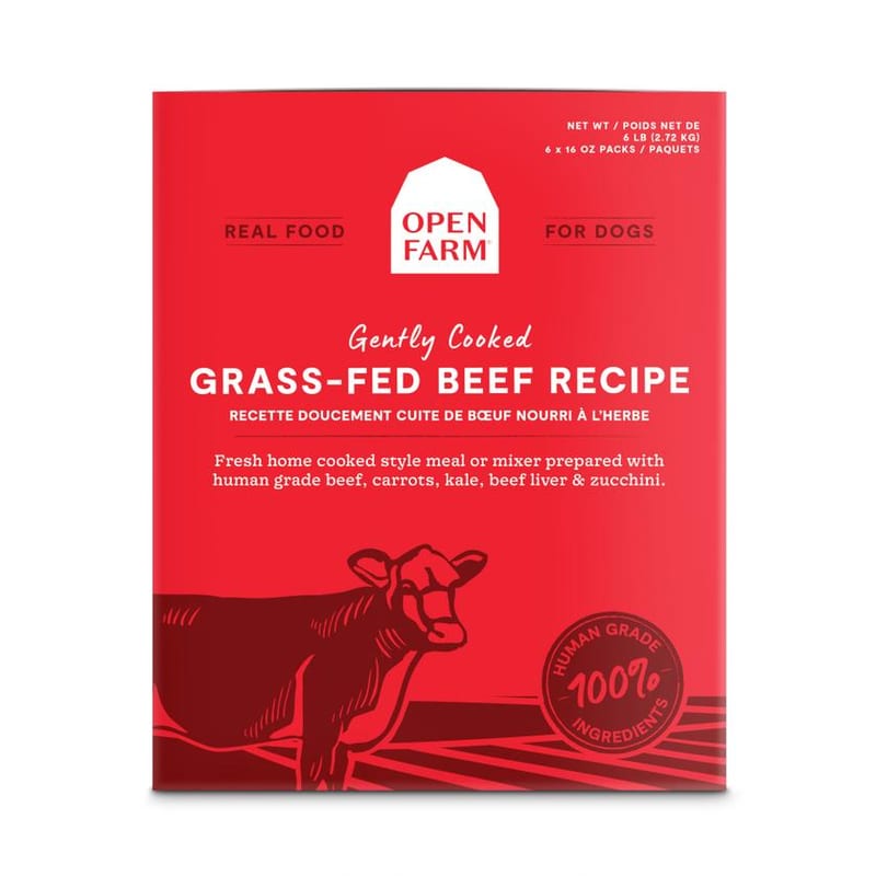 OPEN FARM DOG FROZEN GENTLY COOKED BEEF 16OZ professional product photo ready to upload to shopify