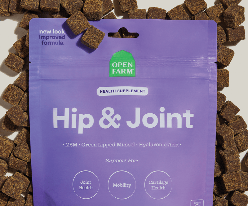OPEN FARM Dog Hip & Joint Health Supplement Chews professional product photo ready to upload to shopify