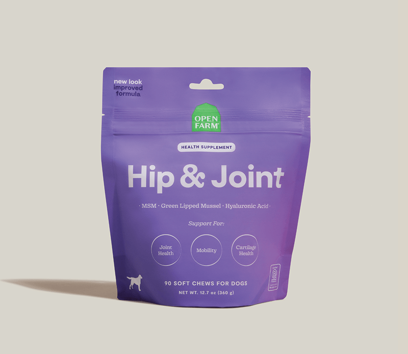 OPEN FARM Dog Hip & Joint Health Supplement Chews professional product photo ready to upload to shopify