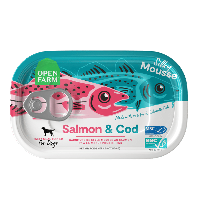 OPEN FARM Dog Salmon & Cod Grain-Free Topper professional product photo ready to upload to shopify