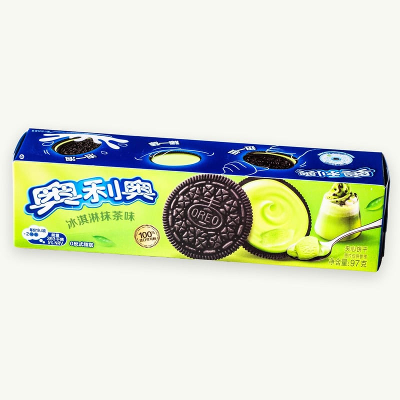Oreo Cookies Ice Cream & Matcha 97g professional product photo ready to upload to shopify