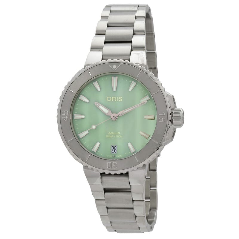 Oris Aquis Date Automatic Women's Watch 36mm professional product photo ready to upload to shopify