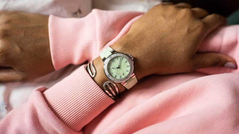 Oris Aquis Date Automatic Women's Watch 36mm professional product photo ready to upload to shopify