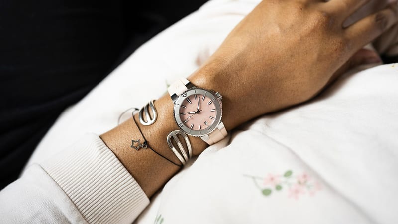 Oris Aquis Date Automatic Women's Watch 36mm professional product photo ready to upload to shopify
