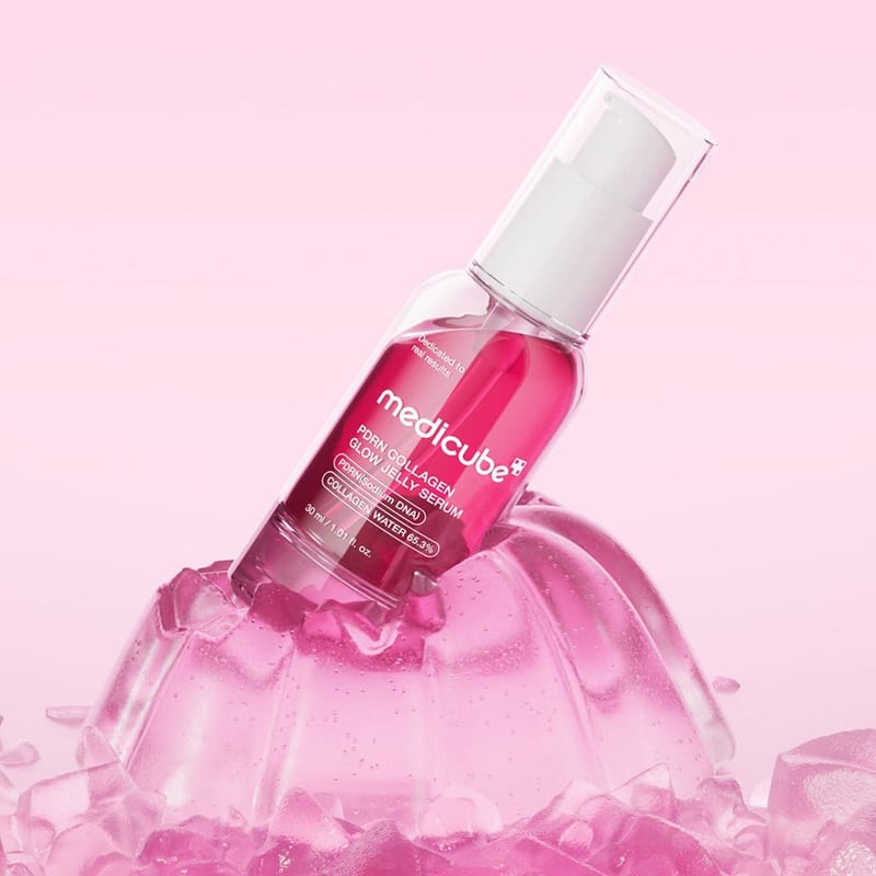 PDRN COLLAGEN GLOW JELLY SERUM 30ml professional product photo ready to upload to shopify