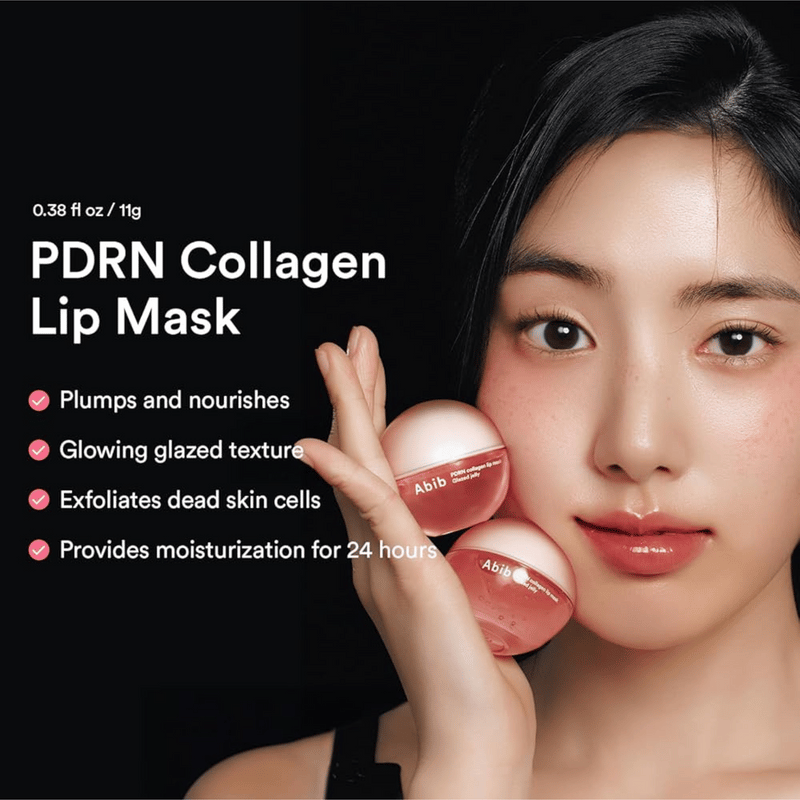PDRN Collagen Lip Mask Glazed Jelly 11g professional product photo ready to upload to shopify