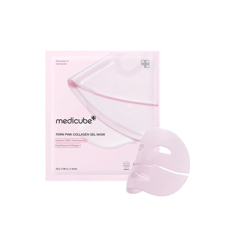 PDRN Pink Collagen Gel Mask professional product photo ready to upload to shopify
