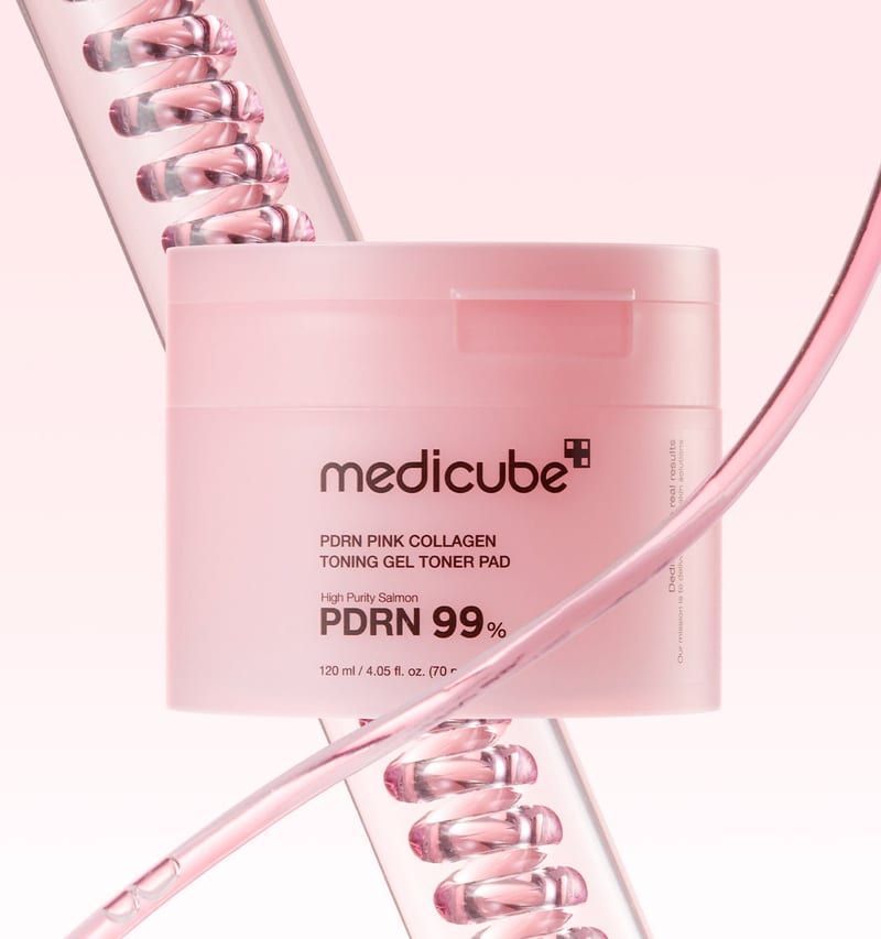 PDRN Pink Collagen Toning Gel Toner Pad 70ea professional product photo ready to upload to shopify