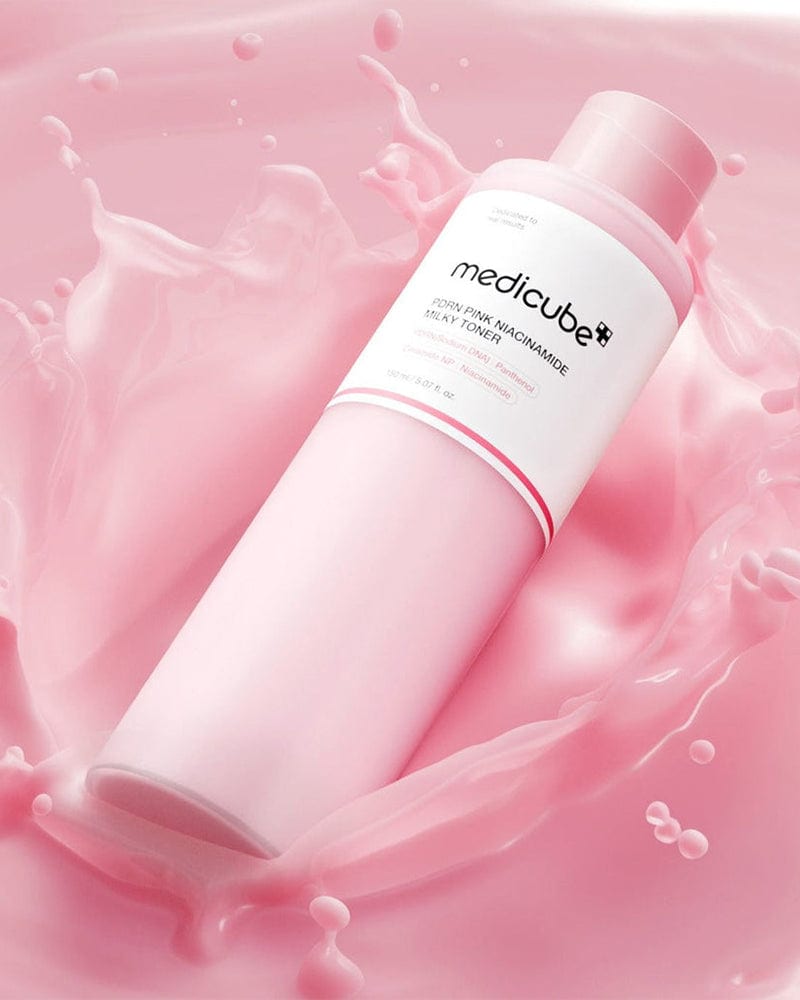 PDRN Pink Niacinamide Milky Toner 150ml professional product photo ready to upload to shopify