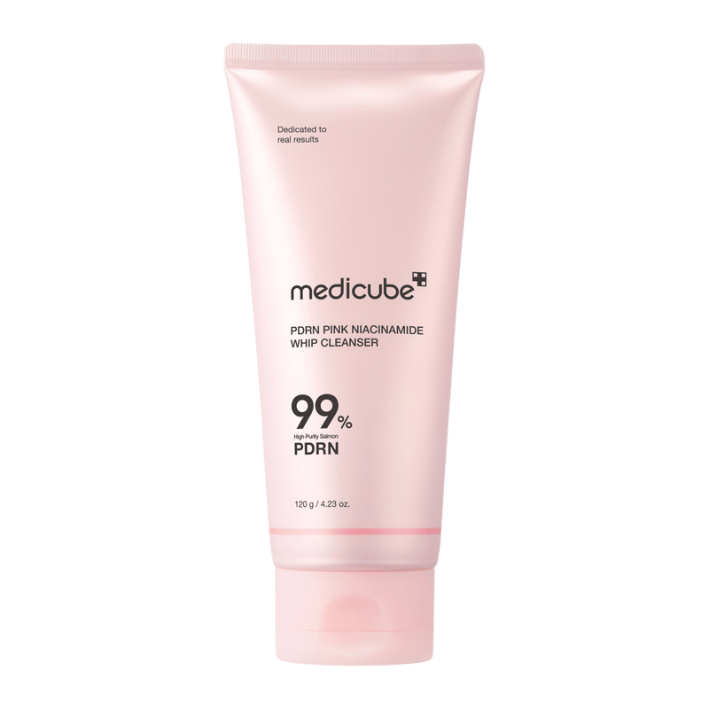 PDRN Pink Niacinamide Whip Cleanser 120g professional product photo ready to upload to shopify
