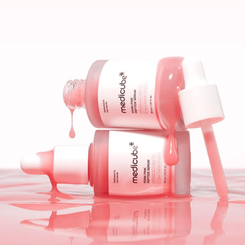 PDRN Pink Peptide Serum 30ml professional product photo ready to upload to shopify