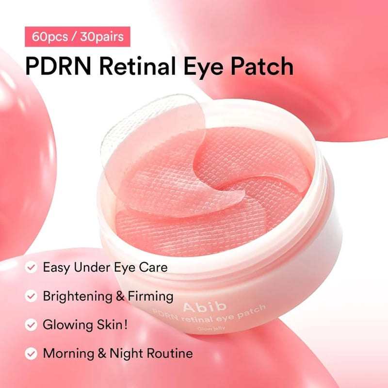 PDRN Retinal Eye Patch Glow Jelly 84g professional product photo ready to upload to shopify