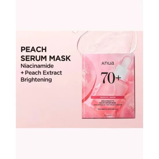 PEACH 70 NIACIN SERUM MASK 25ml professional product photo ready to upload to shopify