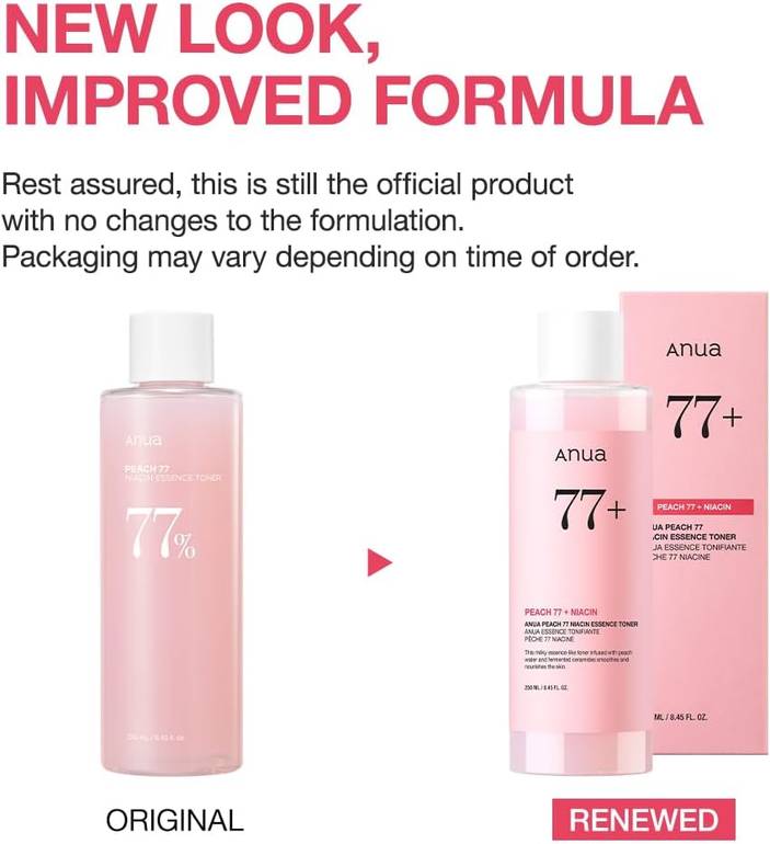 PEACH 77 NIACIN ESSENCE TONER 250ml professional product photo ready to upload to shopify