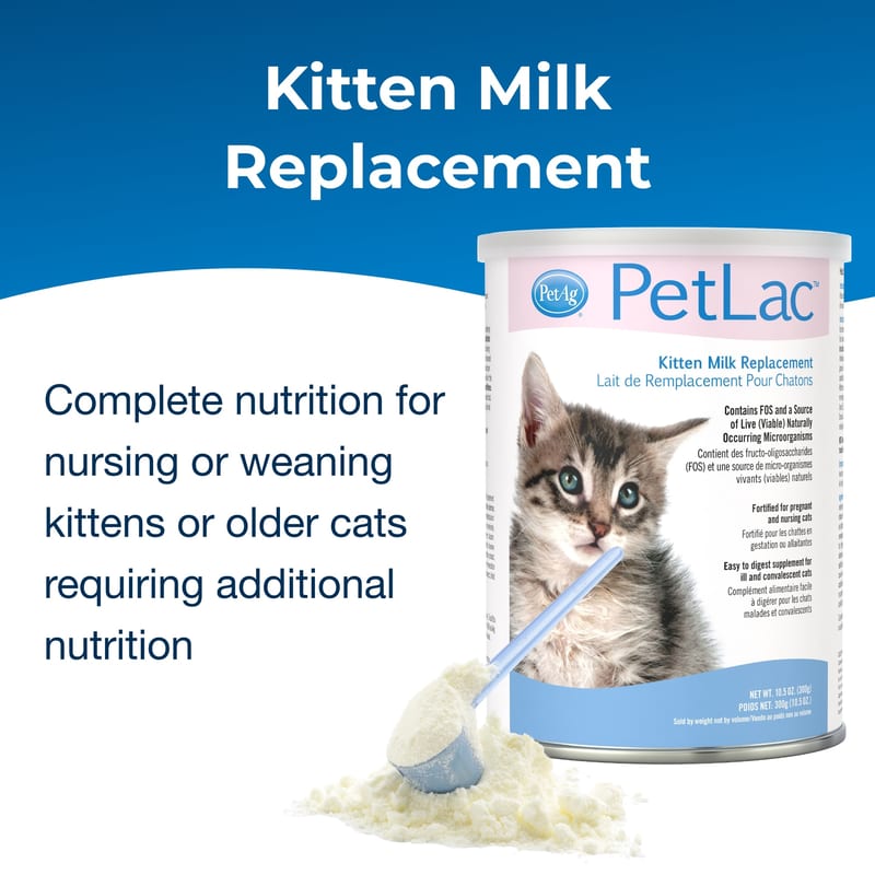 Petlac Kitten Milk Replacement Powder 10.5oz professional product photo ready to upload to shopify