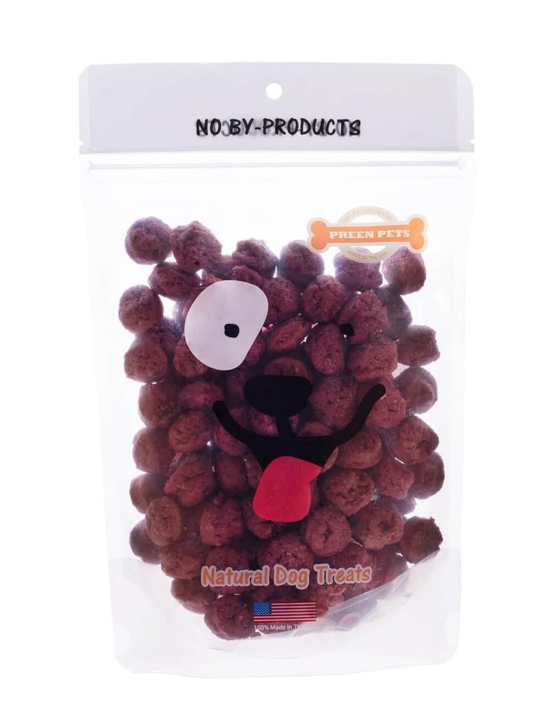 Preen Pets Bacon Bites 4oz professional product photo ready to upload to shopify