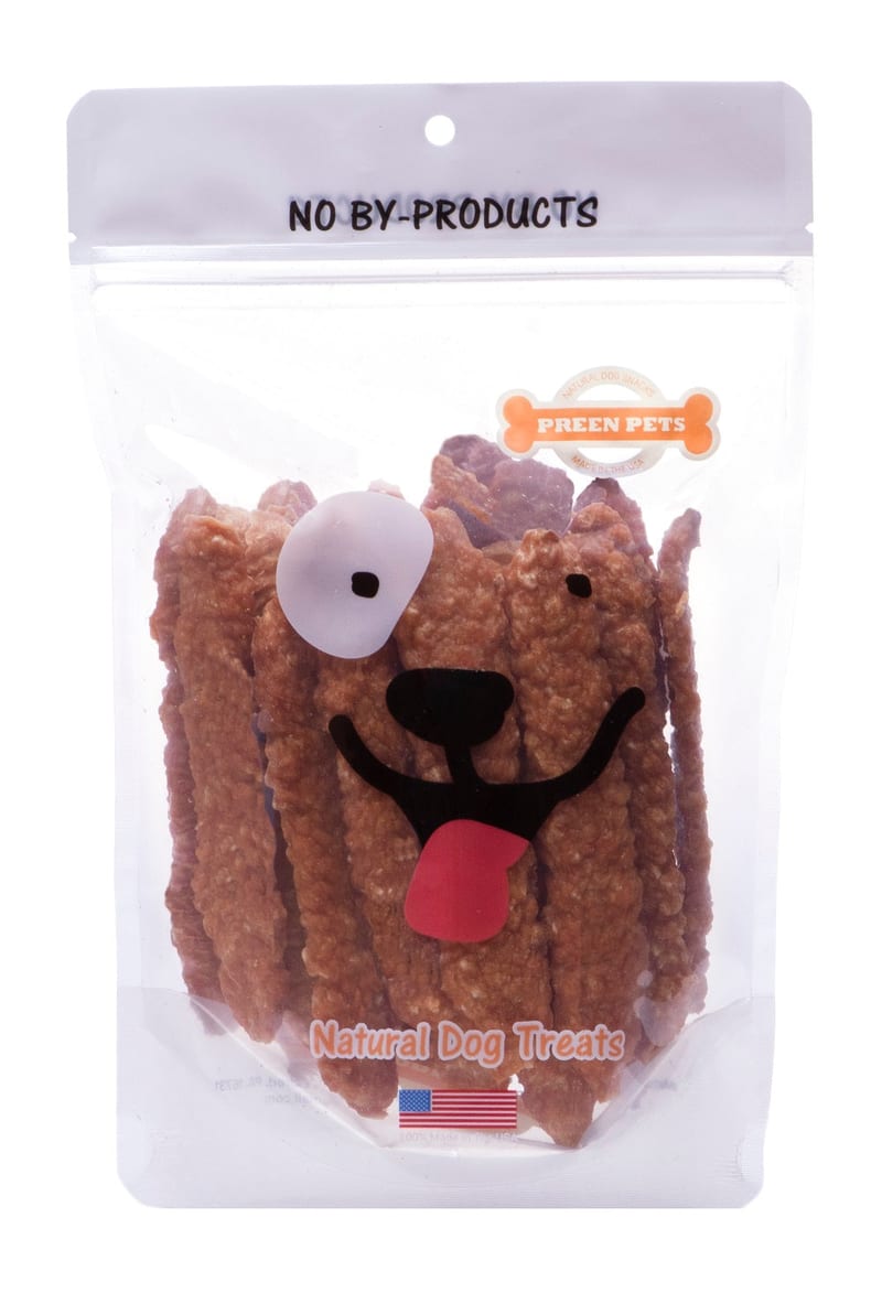Preen Pets Chicken Breast Strips Dog Treats 4oz professional product photo ready to upload to shopify