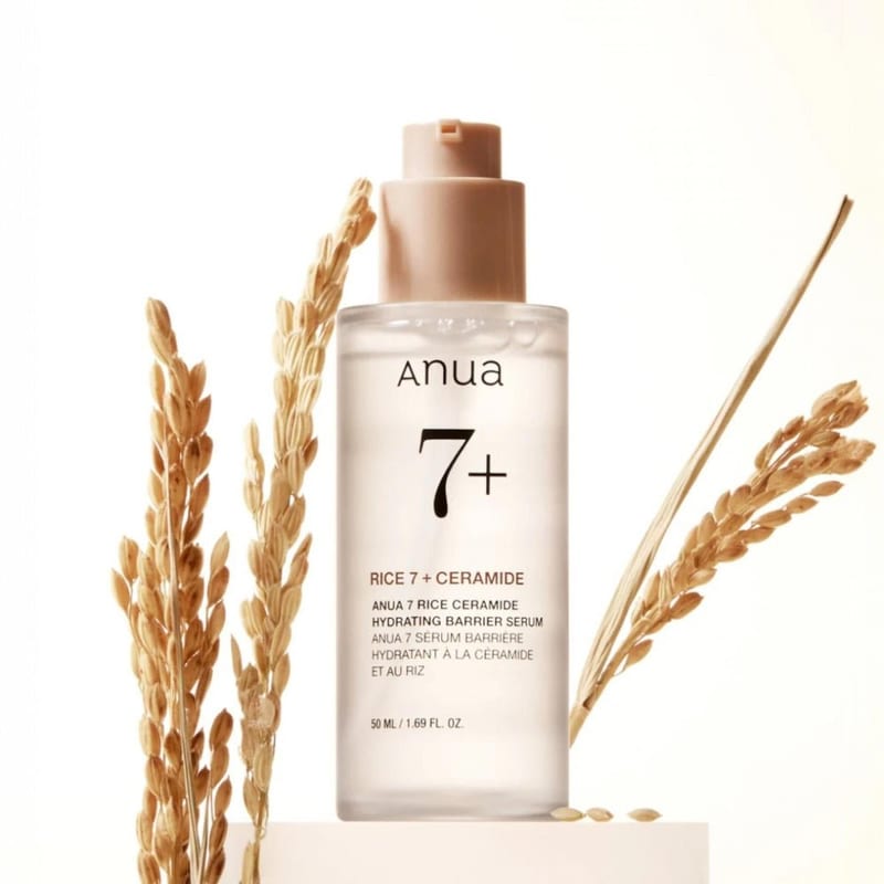RICE 7 CERAMIDE HYDRATING BARRIER SERUM 50ml professional product photo ready to upload to shopify