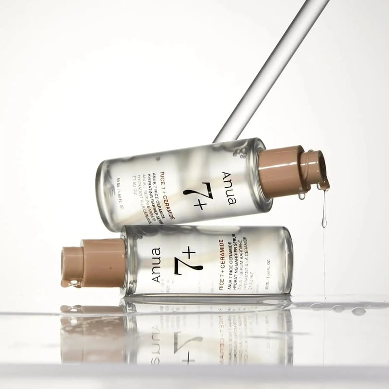RICE 7 CERAMIDE HYDRATING BARRIER SERUM 50ml professional product photo ready to upload to shopify