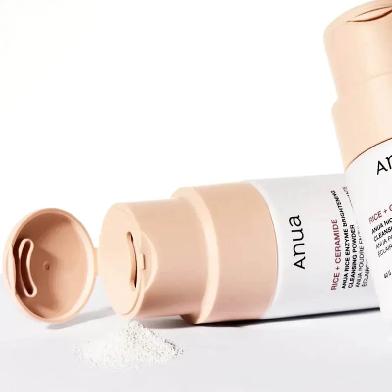 RICE ENZYME BRIGHTENING CLEANSING POWDER 40g professional product photo ready to upload to shopify
