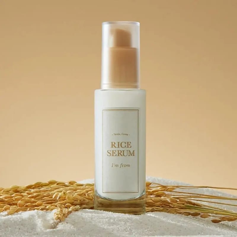 Rice Serum 30ml professional product photo ready to upload to shopify