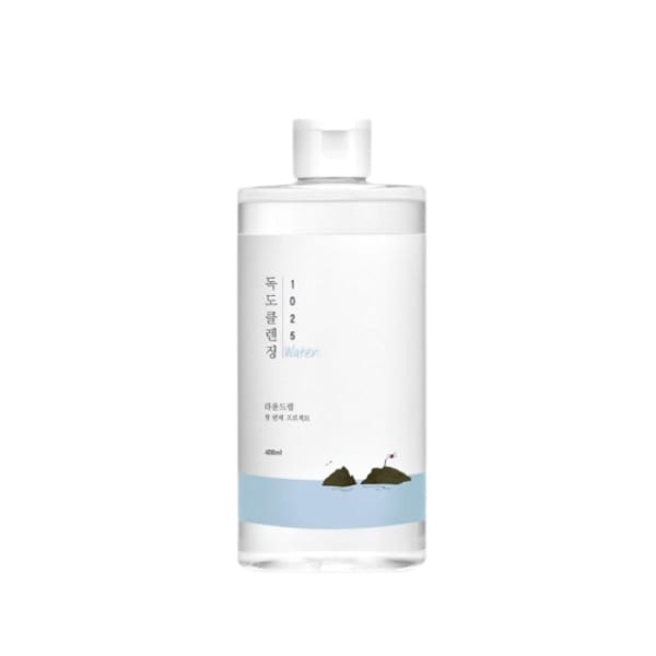 Round Lab 1025 DOKDO Cleansing Water 400ml professional product photo ready to upload to shopify