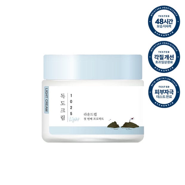 Round Lab 1025 DOKDO LIGHT CREAM 80ml professional product photo ready to upload to shopify