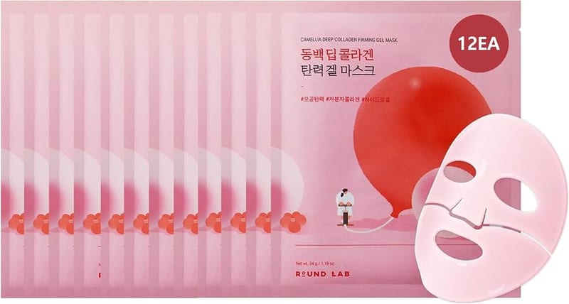 Round Lab Camellia Deep Collagen Firming Gel Mask professional product photo ready to upload to shopify