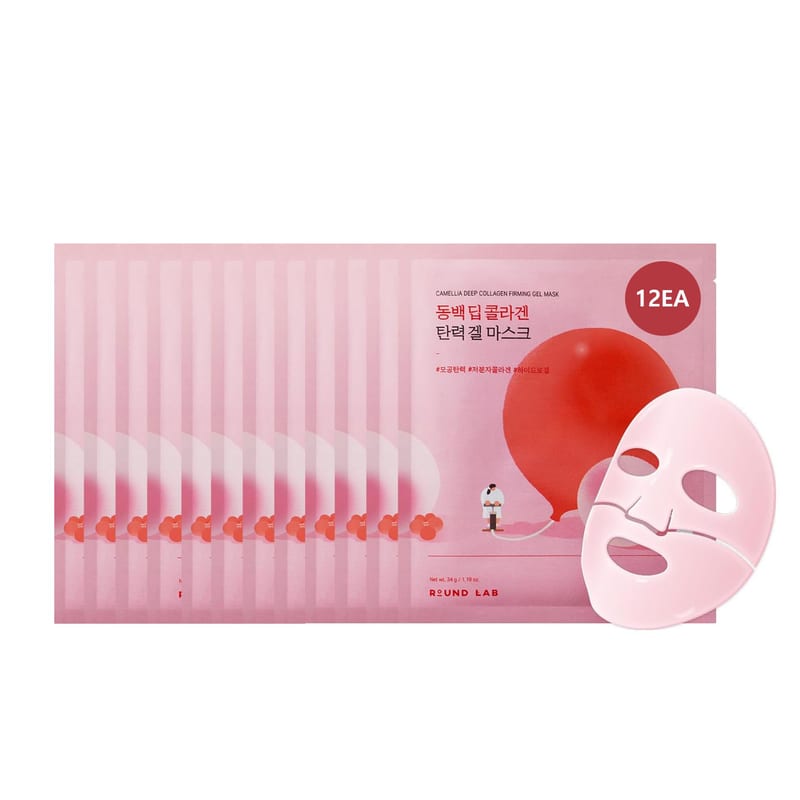 Round Lab Camellia Deep Collagen Firming Gel Mask professional product photo ready to upload to shopify