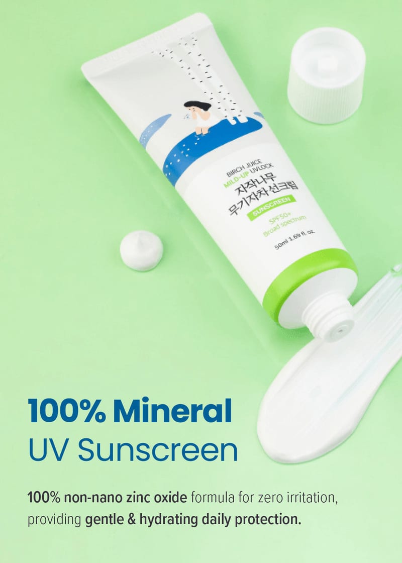 Round Lab Birch Juice Mild-Up UVLOCK 50ml professional product photo ready to upload to shopify