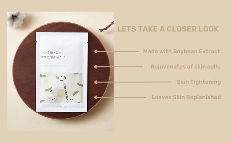 Round Lab Soybean Nourishing Mask professional product photo ready to upload to shopify