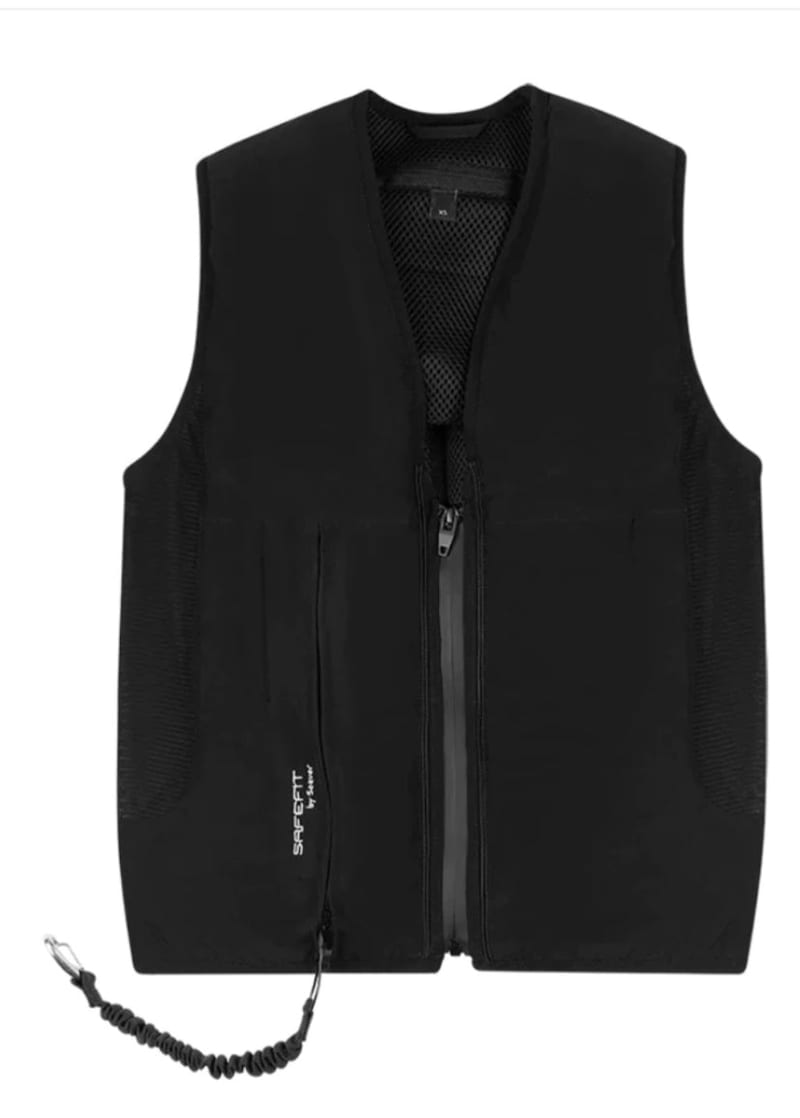 Seaver Safefit Airbag Vest - Black professional product photo ready to upload to shopify