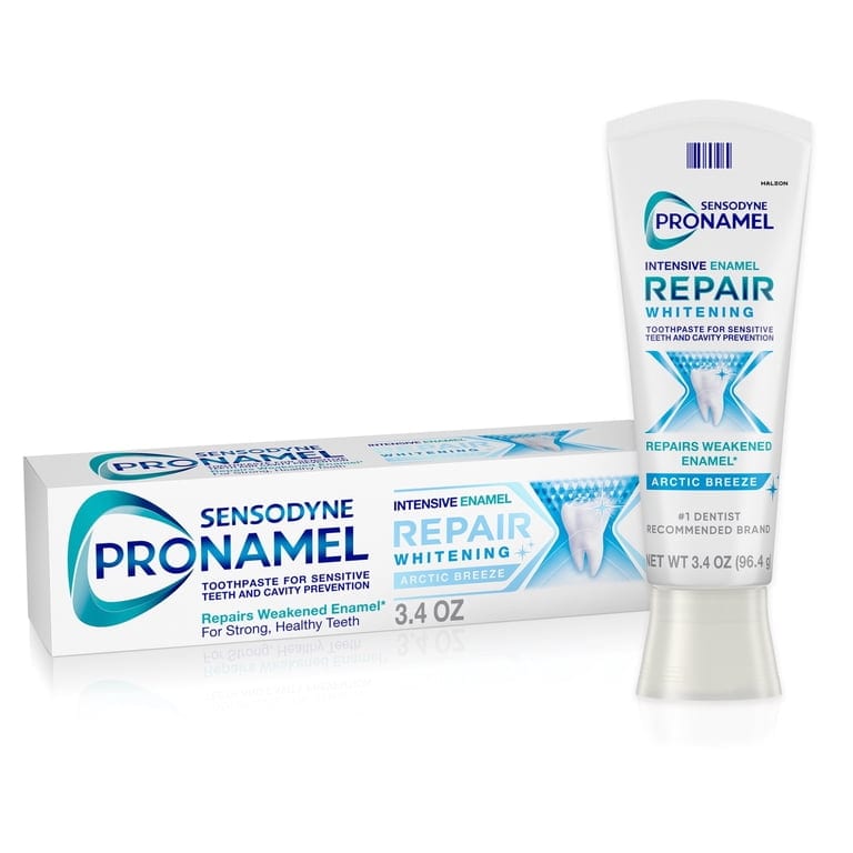 Sensodyne Toothpaste Enamel Whitening 3.4 oz professional product photo ready to upload to shopify