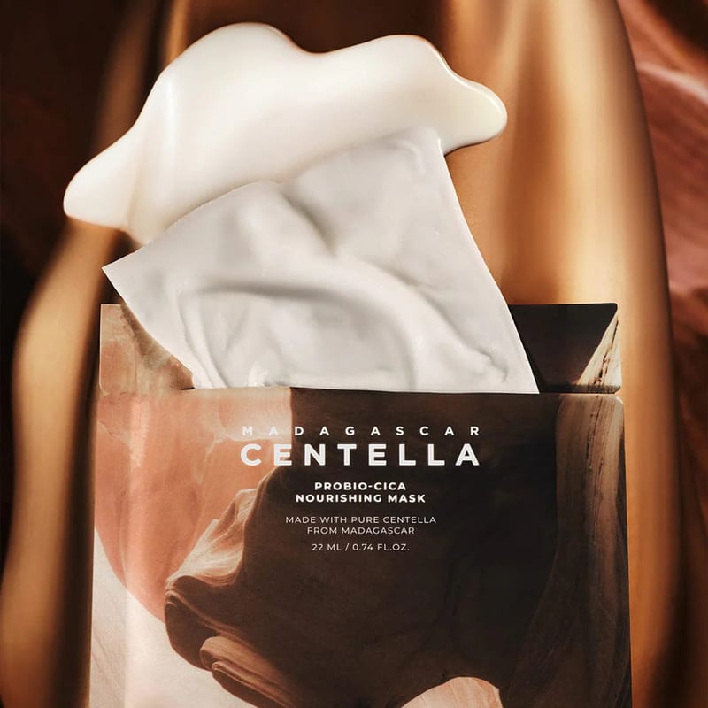 Skin1004 Madagascar Centella Probio-Cica Nourishing Mask 23ml professional product photo ready to upload to shopify