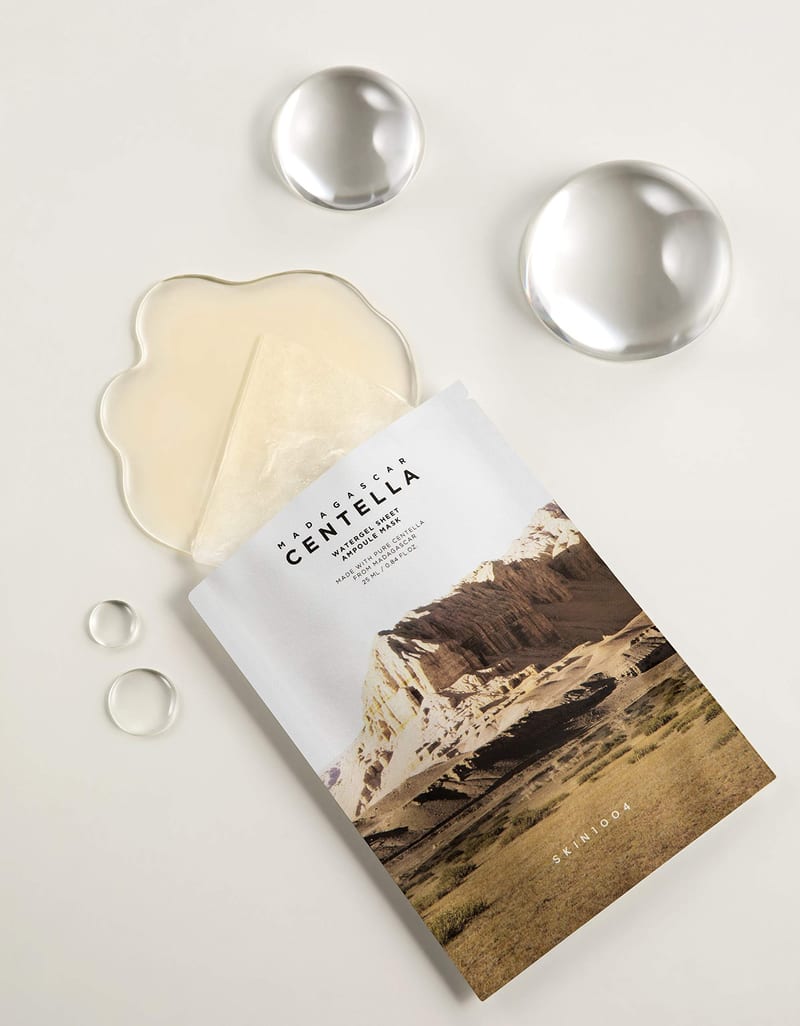 Skin1004 Madagascar Centella Watergel Sheet Ampoule Mask professional product photo ready to upload to shopify